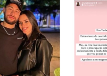 Após polêmicas, Bruna Biancardi deixa de seguir clube de Neymar em redes sociais