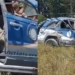 Policiais ficam feridos após viatura capotar na BA-274