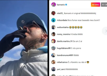 Na Europa, Kannário faz live fumando maconha: “Isso é uma maravilha”
