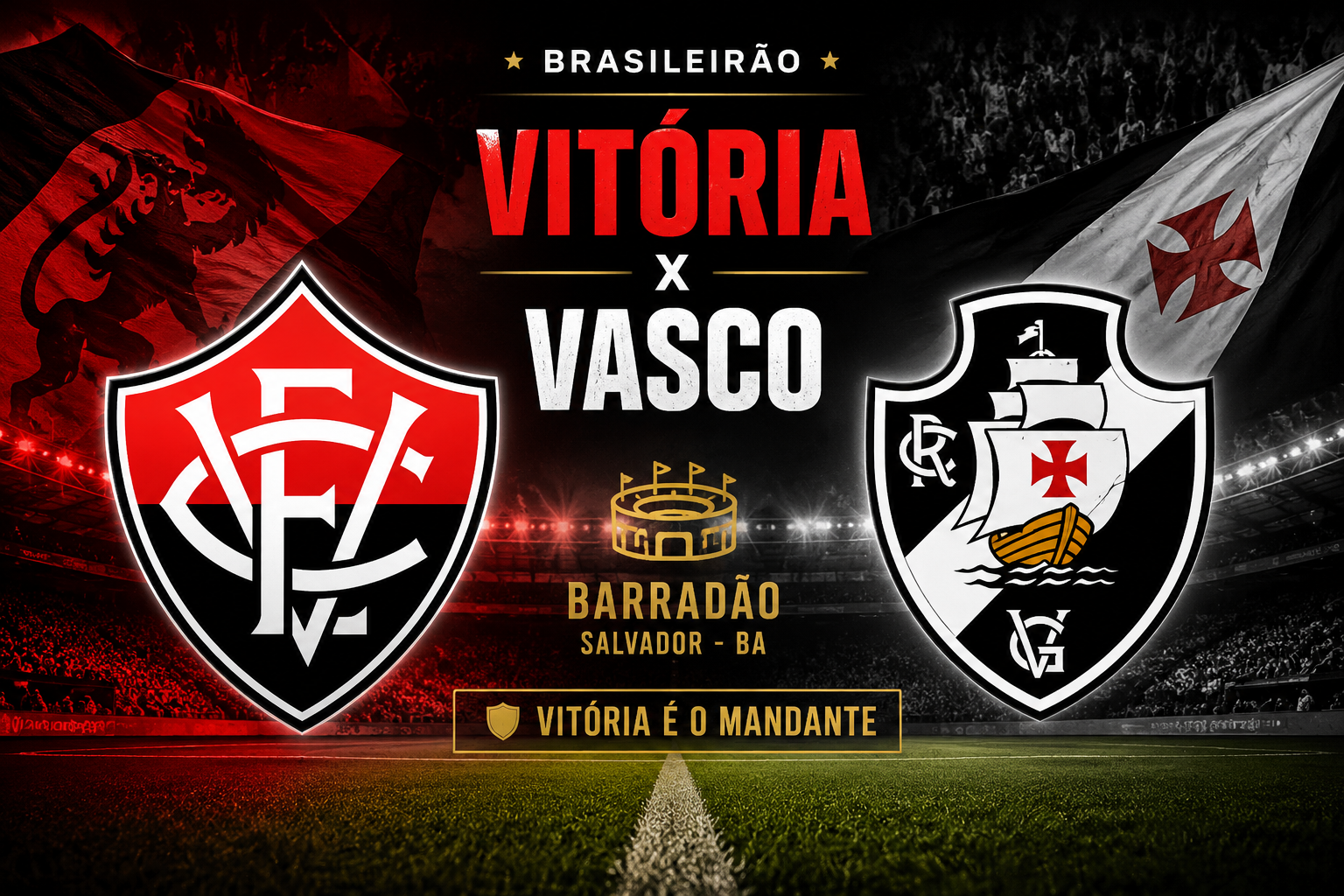 Vitória recebe o Vasco em confronto direto na retomada do Brasileirão