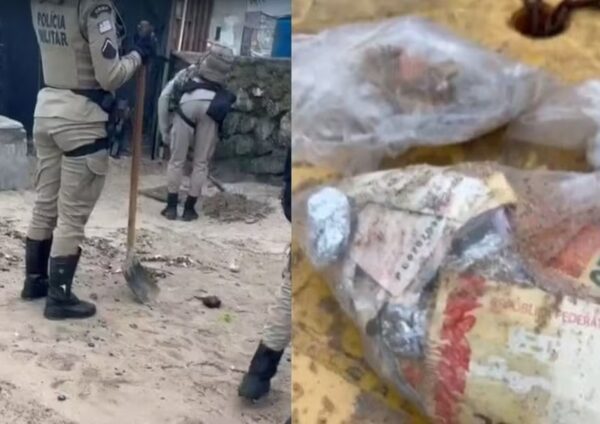 PM desenterra mais de 200 porções de drogas na praia de Itapuã